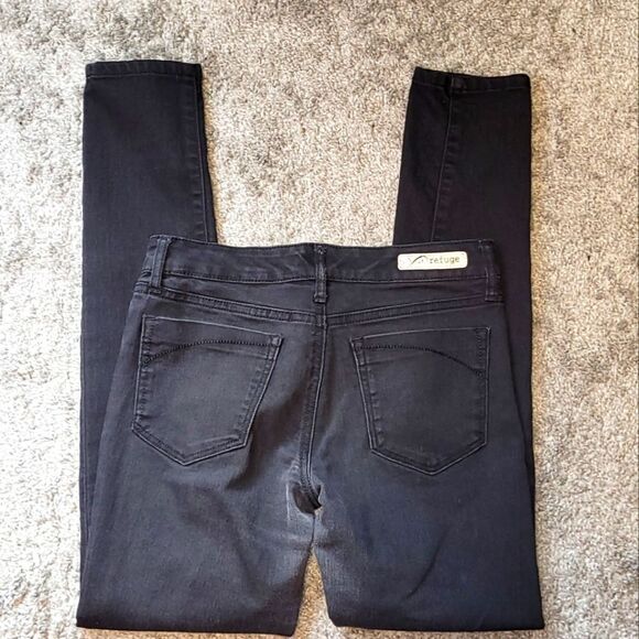 🌴REFUGE SKIN TIGHT JEANS Black size 8 - Picture 2 of 4